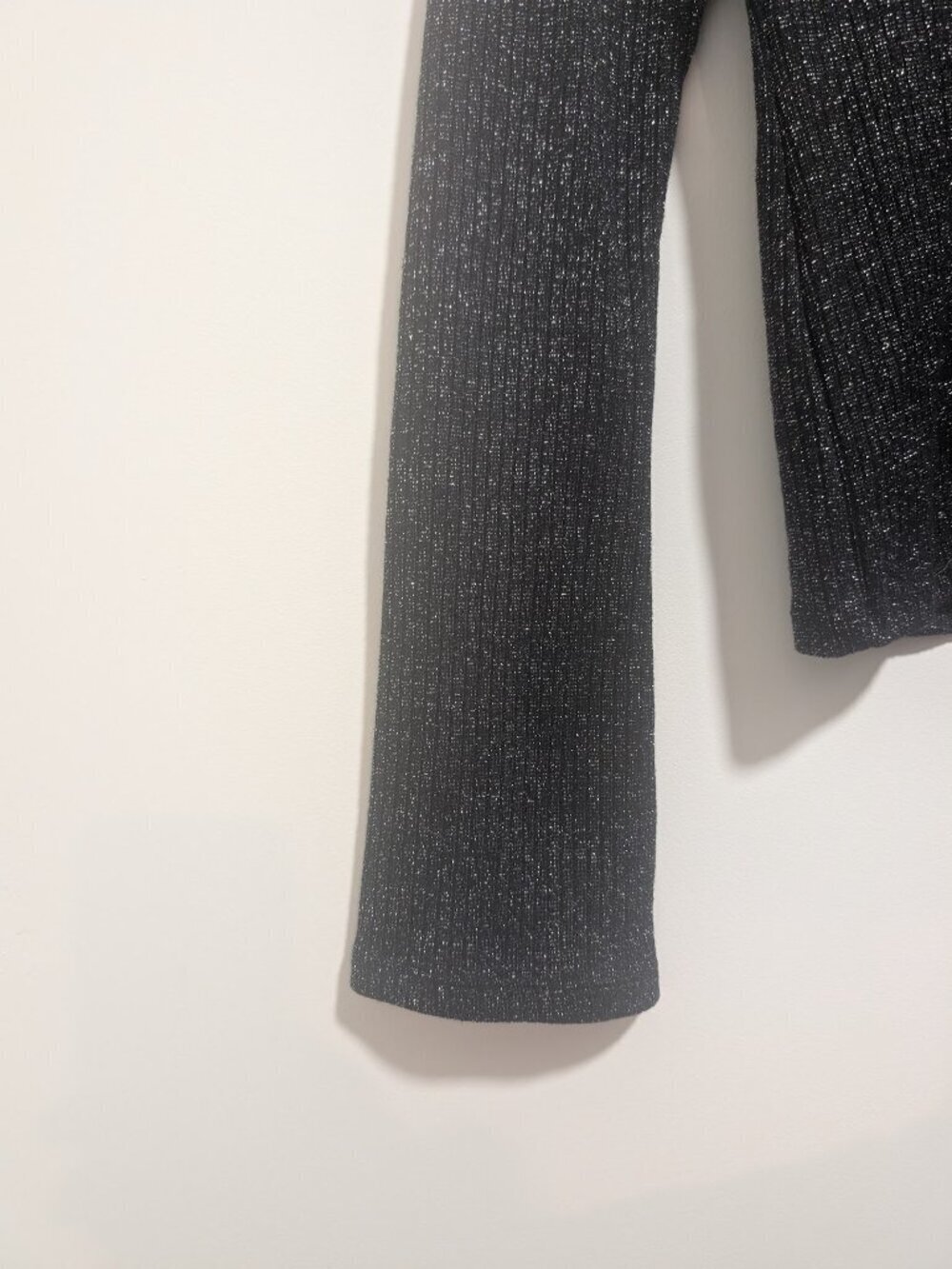 ba&sh | Lily Ribbed Metallic Scoop Neck In Black/Silver - Picture 14 of 14